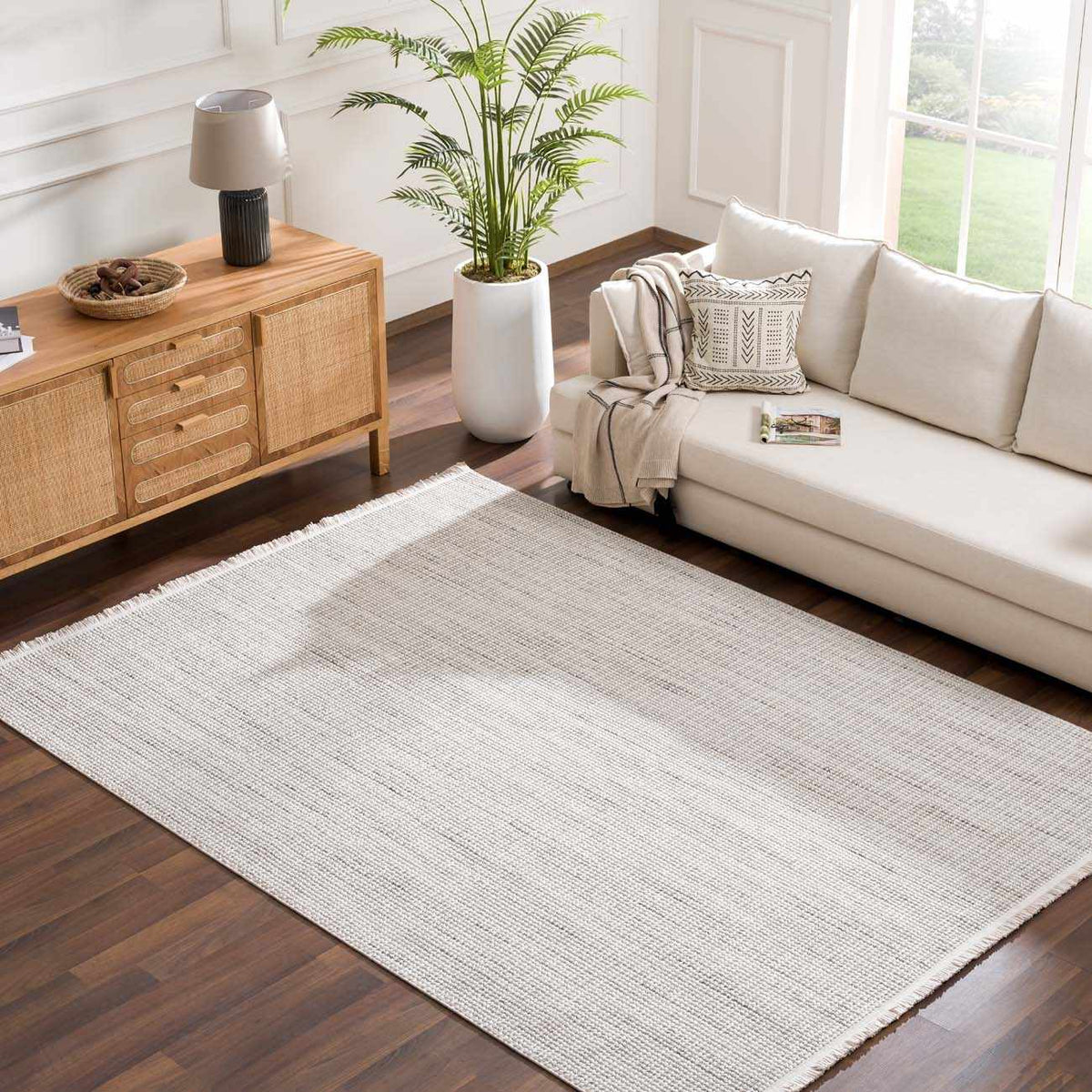 Gowan Cream Area Rug.