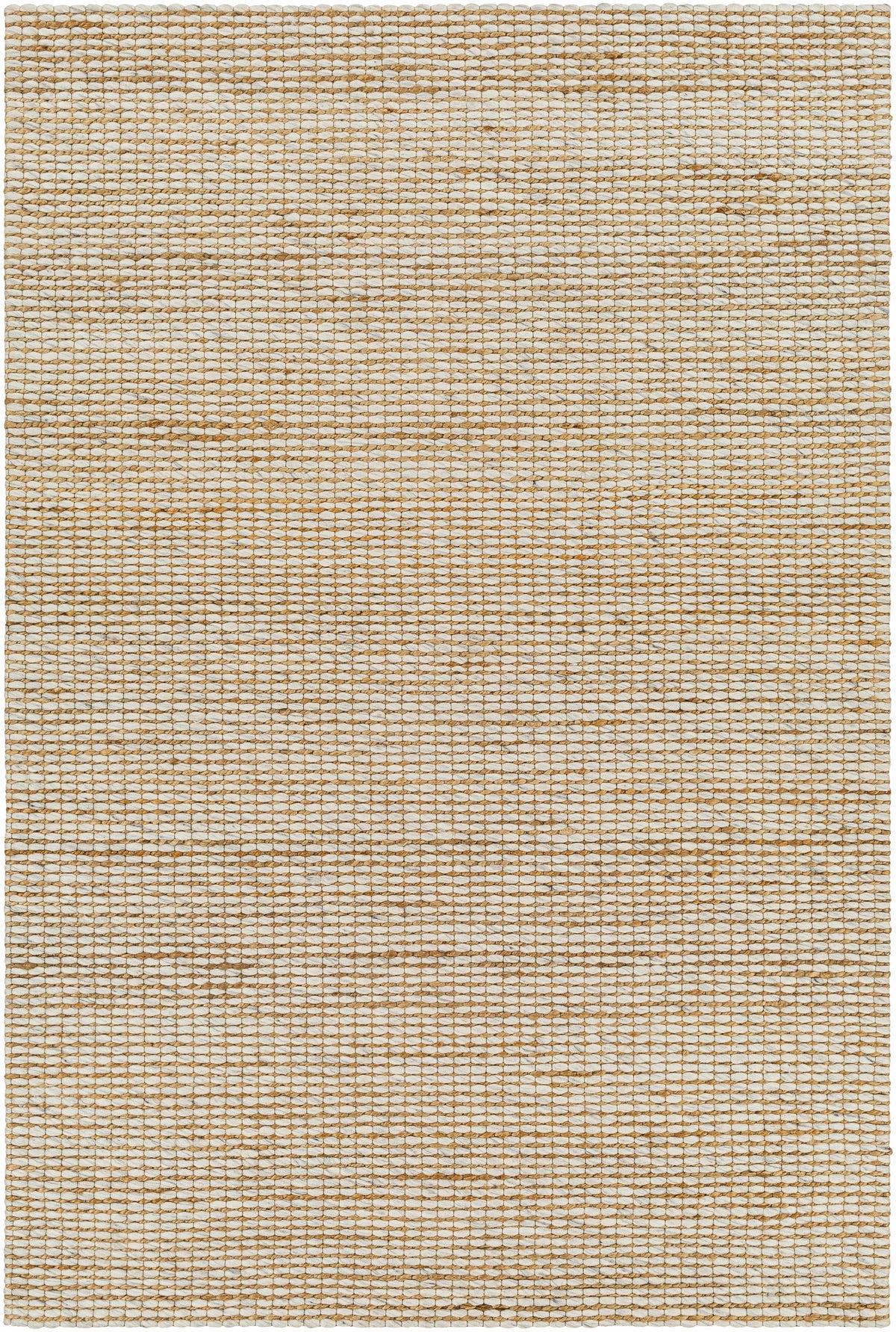 Riki Cream Jute-Wool Blend Rug.