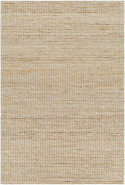Riki Cream Jute-Wool Blend Rug.