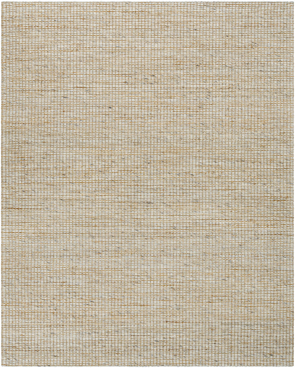 Riki Cream Jute-Wool Blend Rug.
