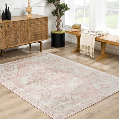 Snead Pink Floral Rug