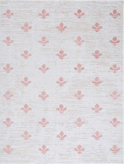 Kapono Floral Dusty Pink Area Rug