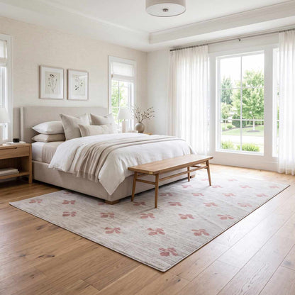 Kapono Floral Dusty Pink Area Rug