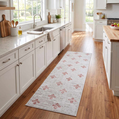 Kapono Floral Dusty Pink Area Rug