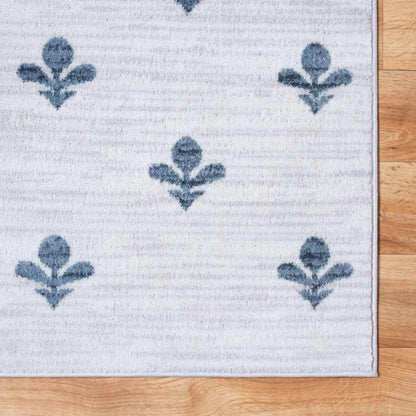 Kapono Floral Dusty Blue Area Rug