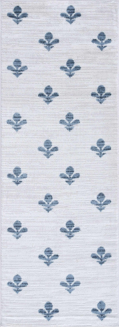 Kapono Floral Dusty Blue Area Rug