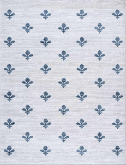 Kapono Floral Dusty Blue Area Rug