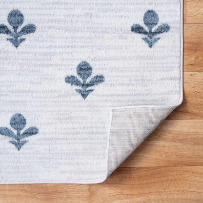 Kapono Floral Dusty Blue Area Rug