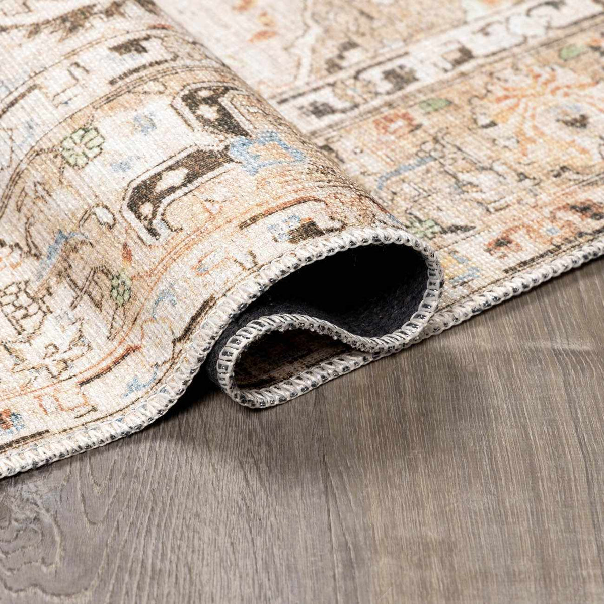 Standon Vintage Flat Pile Washable Rug