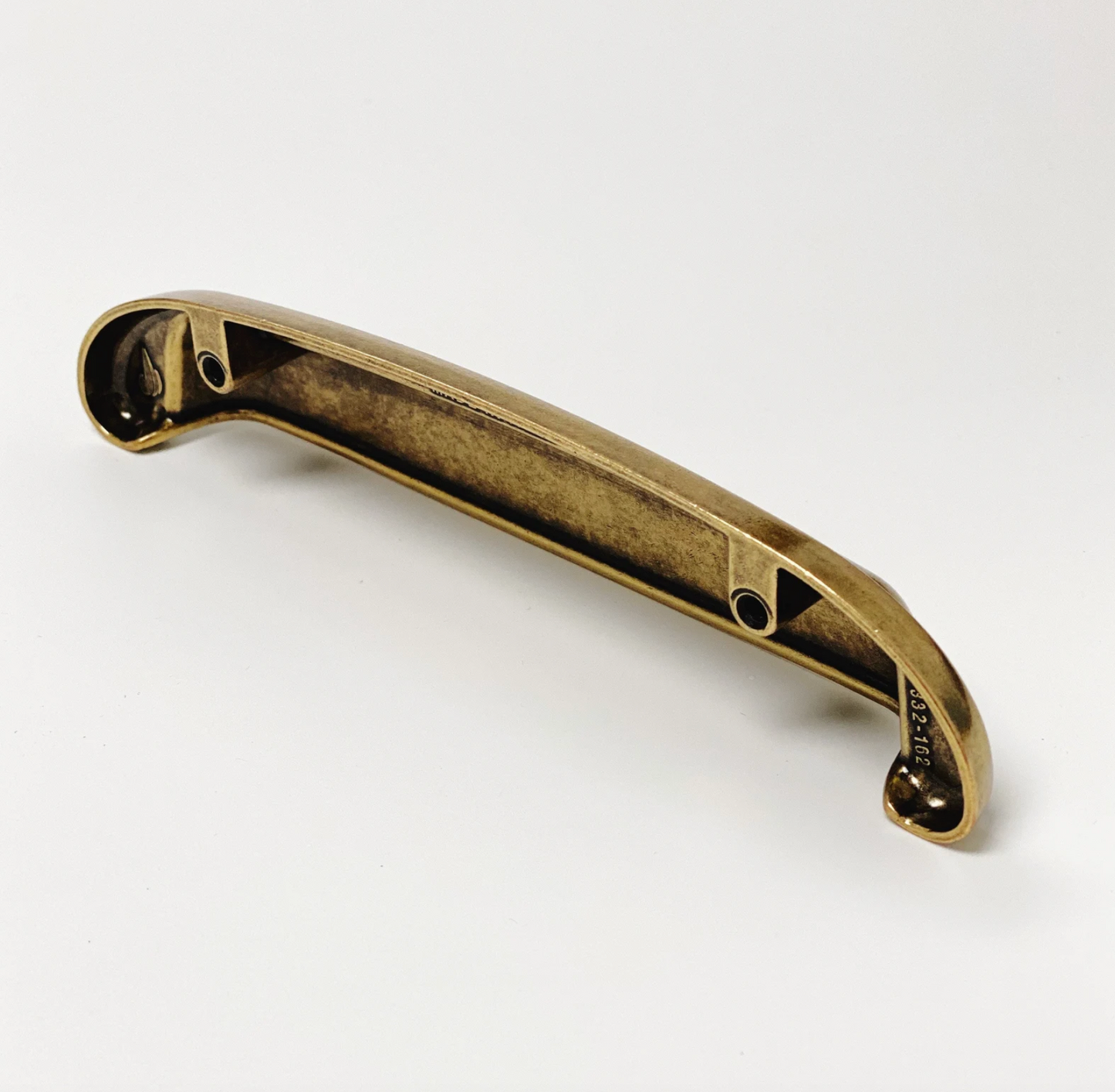 Drawer Cup Pull "Capri" in Antique Brass - Brass Cabinet Hardware