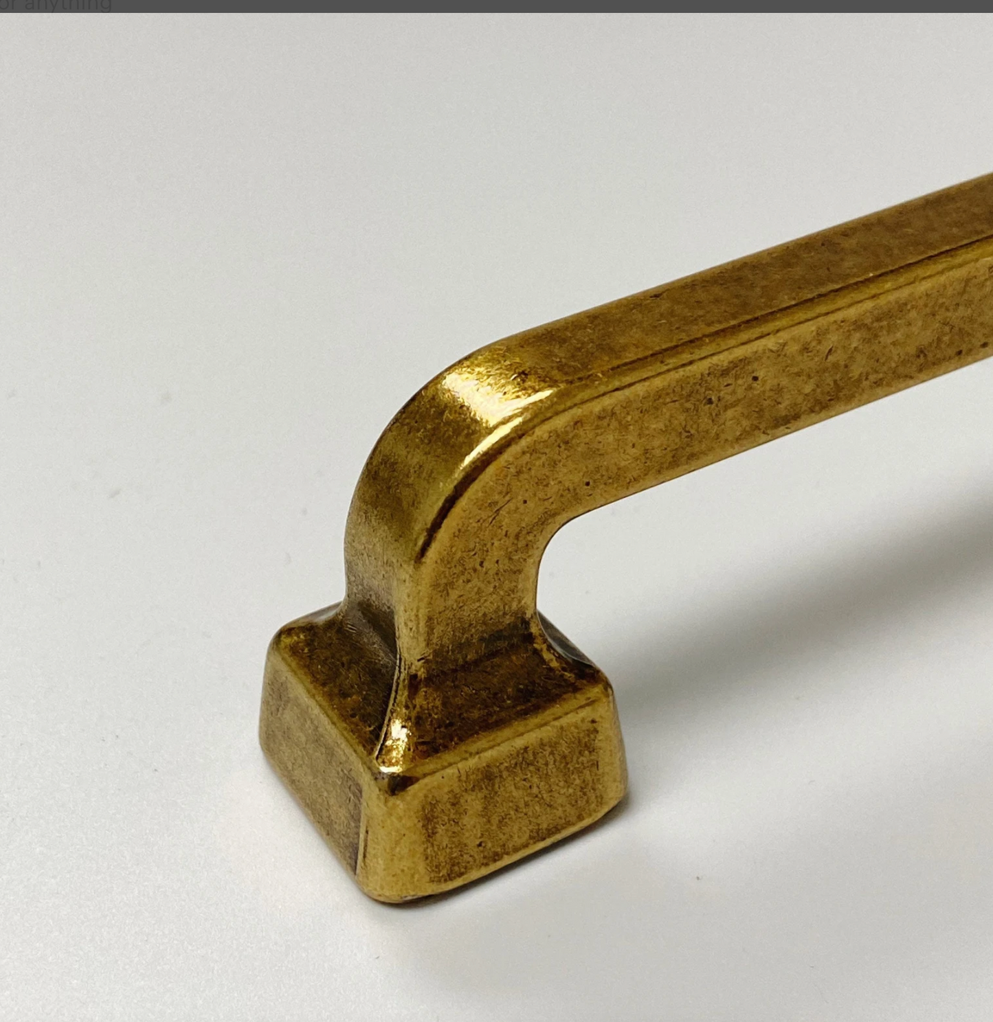 Mission Drawer Pull "Capri" in Antique Brass