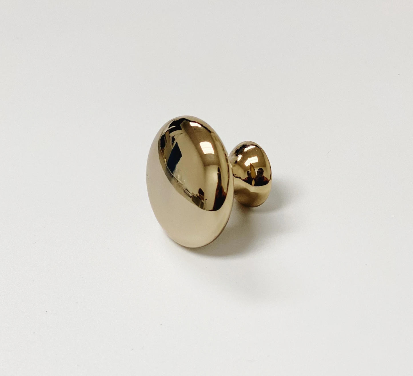 Polished Light Gold "Capri" Cup Drawer Pull, Ring Pull or Round Cabinet Knob. Finger Brass Pull
