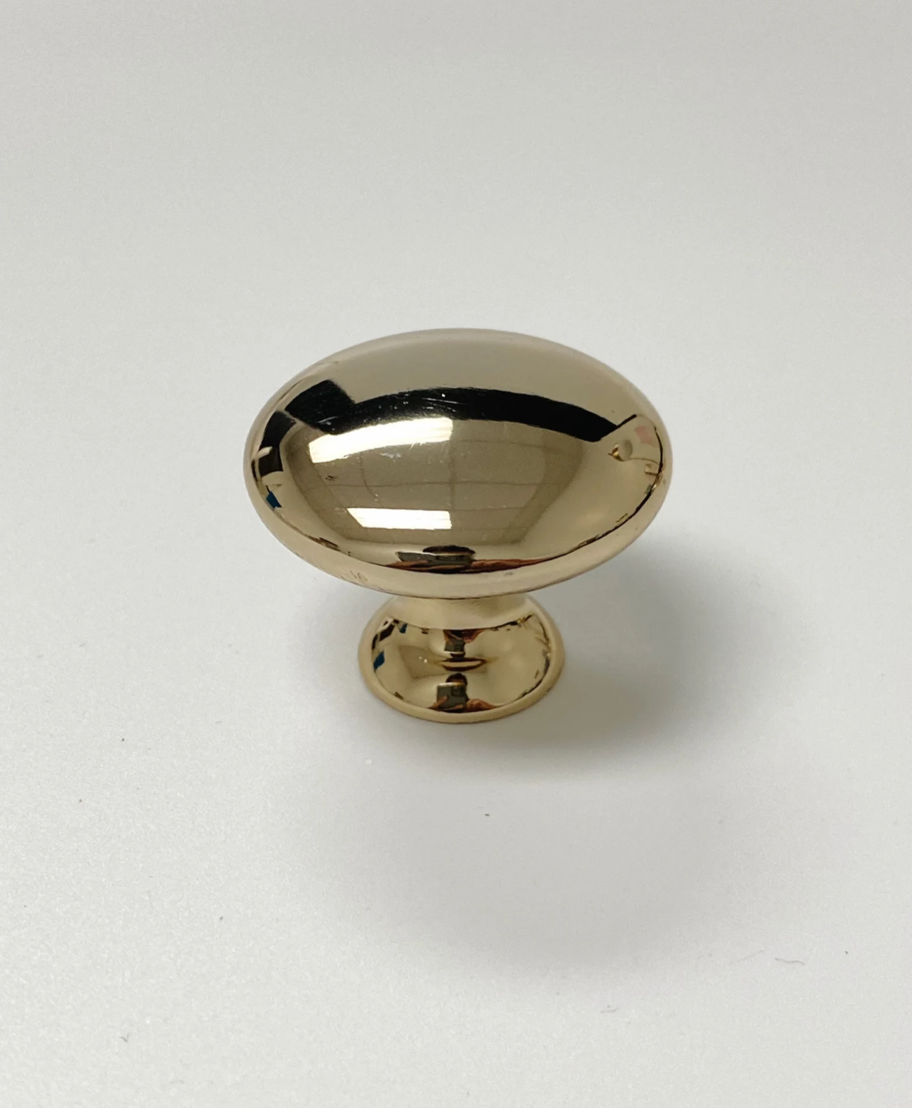 Polished Light Gold "Capri" Cup Drawer Pull, Ring Pull or Round Cabinet Knob. Finger Brass Pull