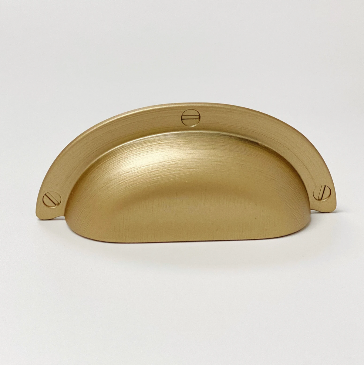 Round "Capri" Brushed Gold Cup Drawer Pull, Ring Pull or Cabinet Knob.