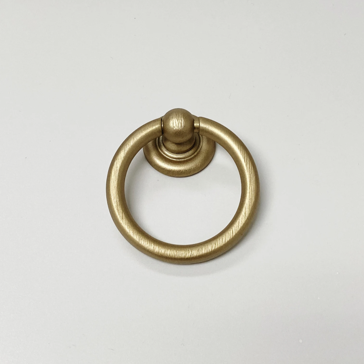Round "Capri" Brushed Gold Cup Drawer Pull, Ring Pull or Cabinet Knob