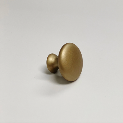 Round "Capri" Brushed Gold Cup Drawer Pull, Ring Pull or Cabinet Knob
