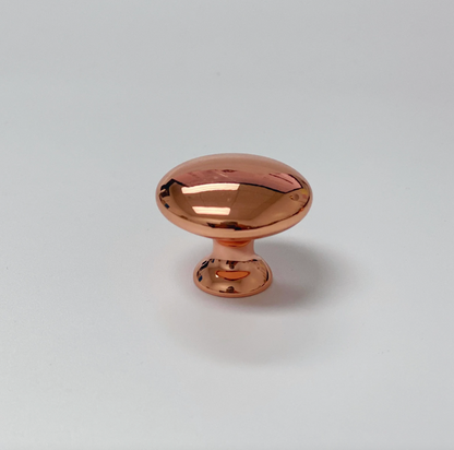 Polished Copper "Capri" Cup Drawer Pull, Ring Pull and Cabinet Knob.