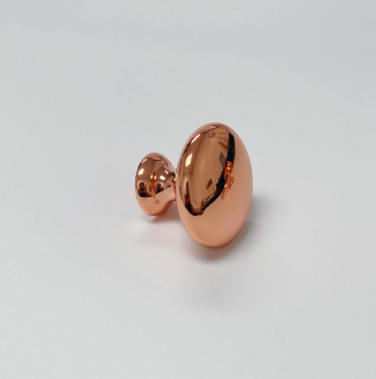 Polished Copper "Capri" Cup Drawer Pull, Ring Pull and Cabinet Knob.