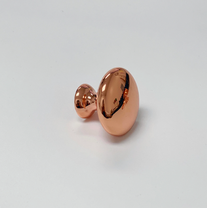 Polished Copper "Capri" Cup Drawer Pull, Ring Pull and Cabinet Knob.