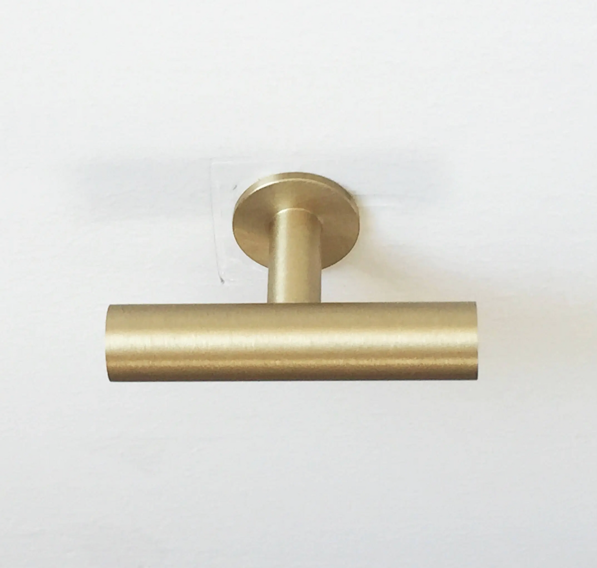 Lew's Round Bar Cabinet Knobs and Handles in Brushed Brass.