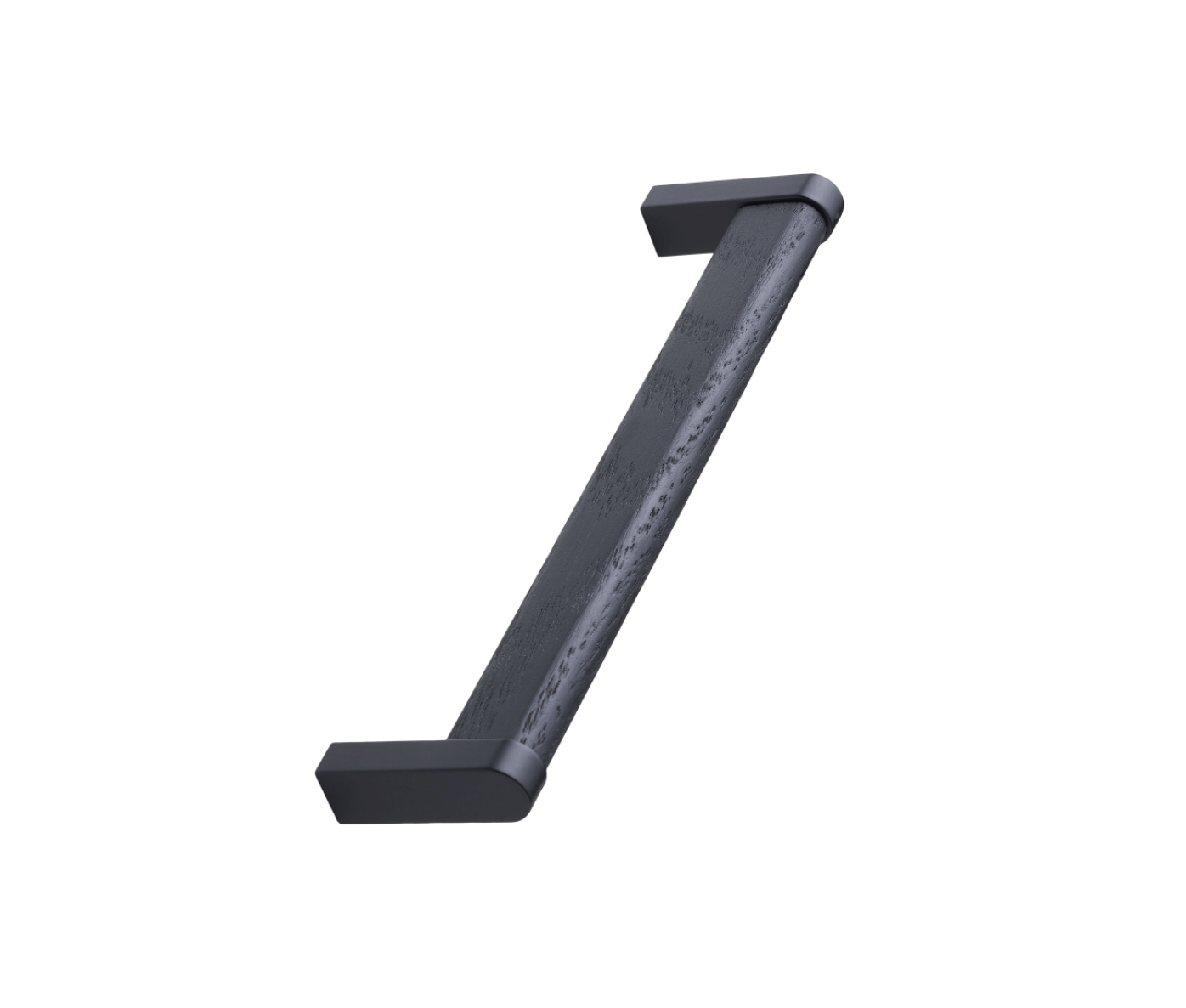 Metal and Black Wood "Crossing" Cabinet Knob and Drawer Handles