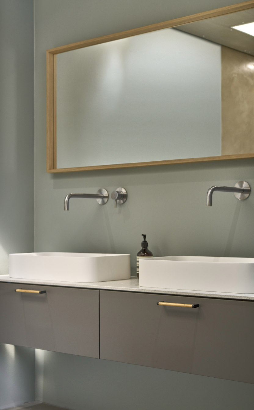 Oak Wood and Black "Crossing" Cabinet Knob and Drawer Handles