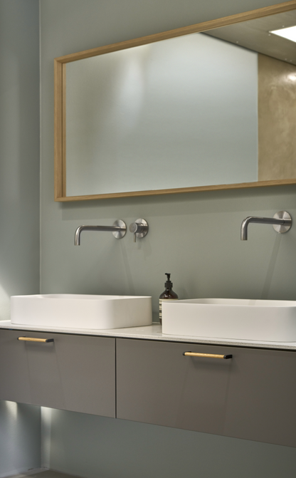 Oak Wood and Black "Crossing" Cabinet Knob and Drawer Handles