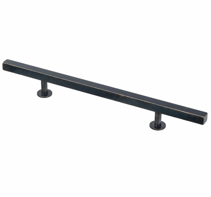 Lew's Square Bar Cabinet Knobs and Handles in Oil Rubbed Bronze.