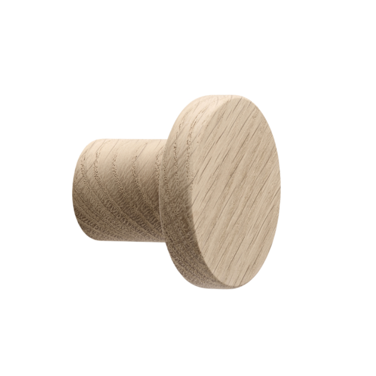 Untreated Oak Wood "Pinta" Cabinet Knob and Drawer Pulls.