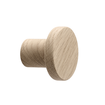 Untreated Oak Wood "Pinta" Cabinet Knob and Drawer Pulls.