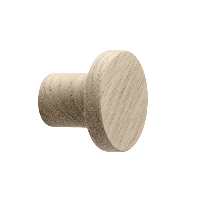 Untreated Oak Wood "Fortis" Cabinet Knob and Drawer Pulls.