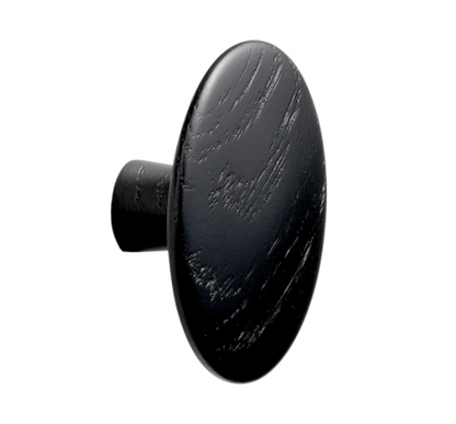 Stained Black Wood "Degree" Cabinet Knob and Cup Drawer Pulls