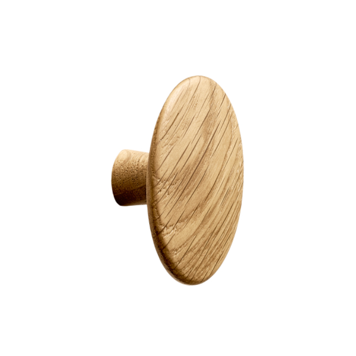 Lacquered Oak Wood "Degree" Cabinet Knob and Cup Drawer Pulls