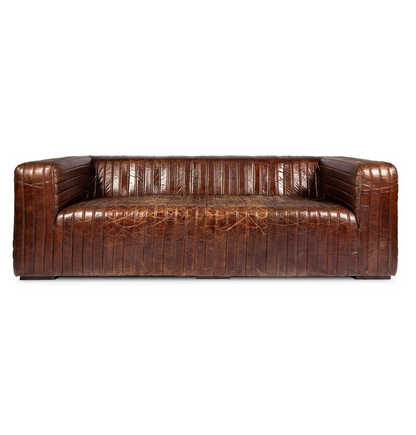 Castle Sofa Dark Brown Leather