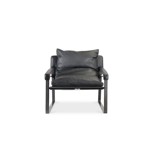 Connor Club Chair Onyx Black Leather