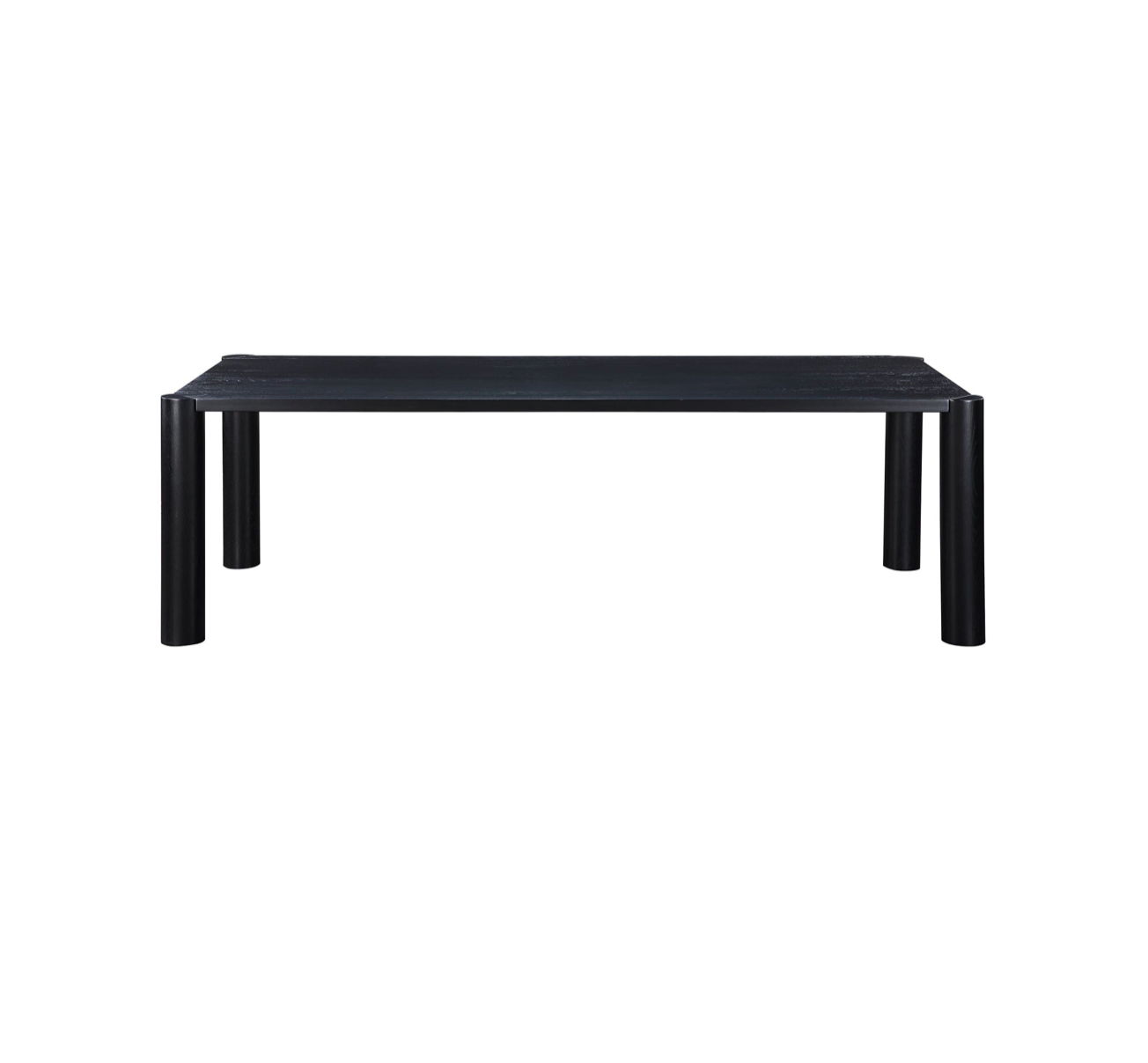 Post Dining Table Large Oak Black