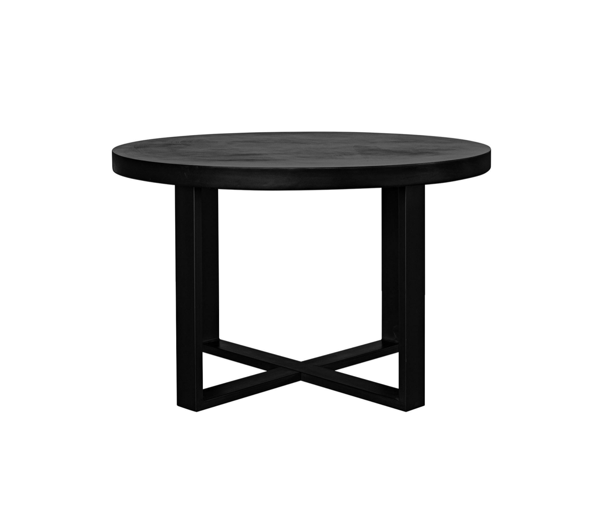 Jedrik Round Outdoor Dining Table Black