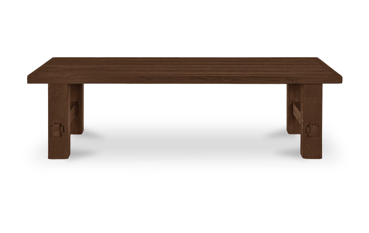 Esmond Outdoor Dining Bench Brown