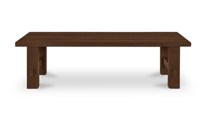 Esmond Outdoor Dining Bench Brown