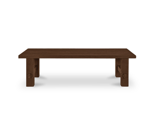 Esmond Outdoor Dining Bench Brown