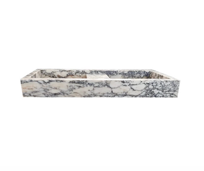 TCSC | Calacatta Viola Marble Double Bathroom Sink Polished (W)19" (L)53" (H)6"