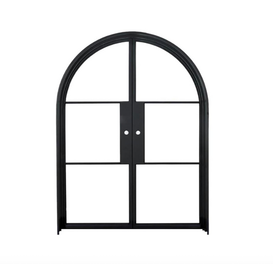 Arched French double doors