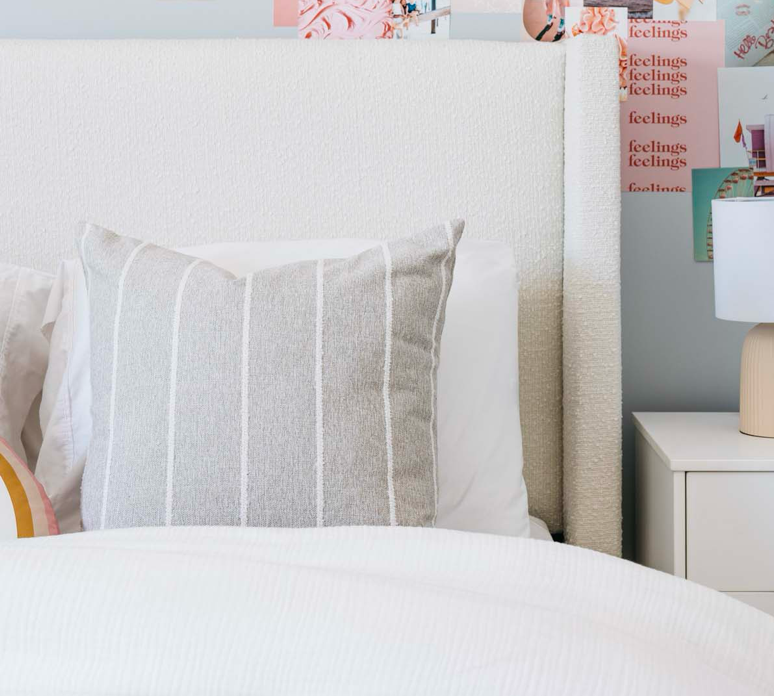 Jolie Textured Slub Stripe Pillow - 3 Sizes