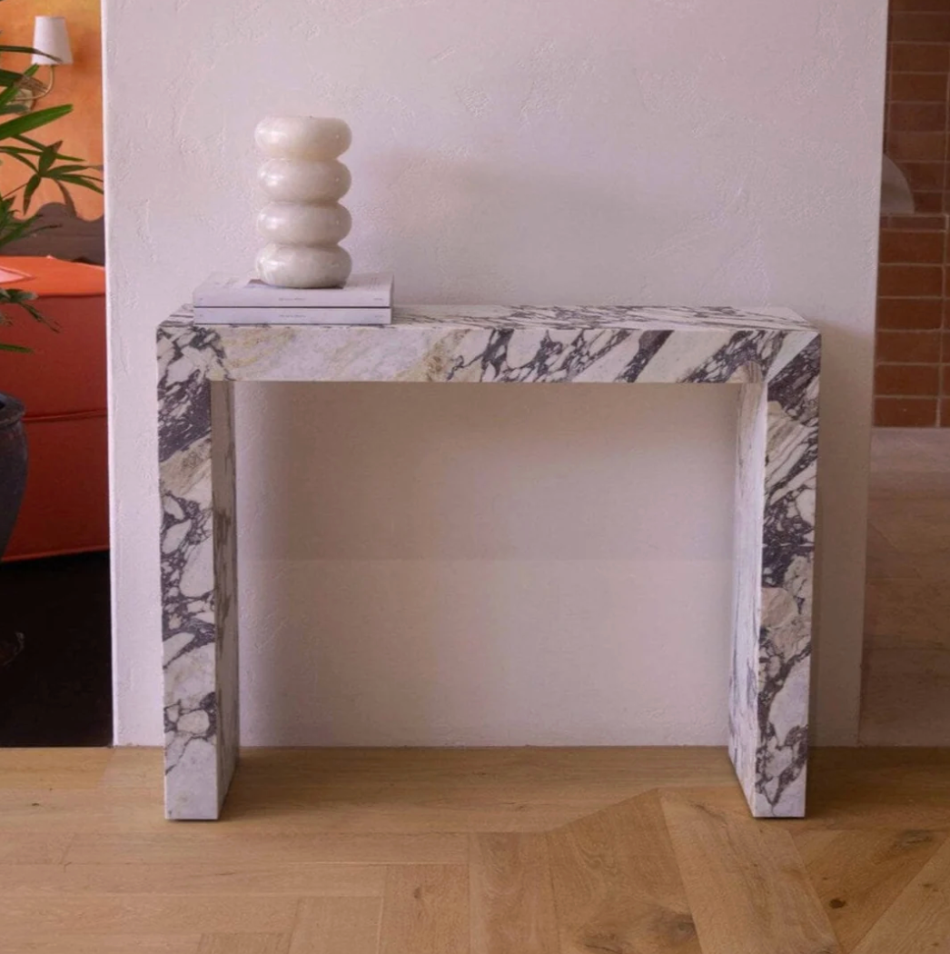 TCSC | Calacatta Viola Marble Rectangular Console Polished (W)12" (L)40" (H)30"