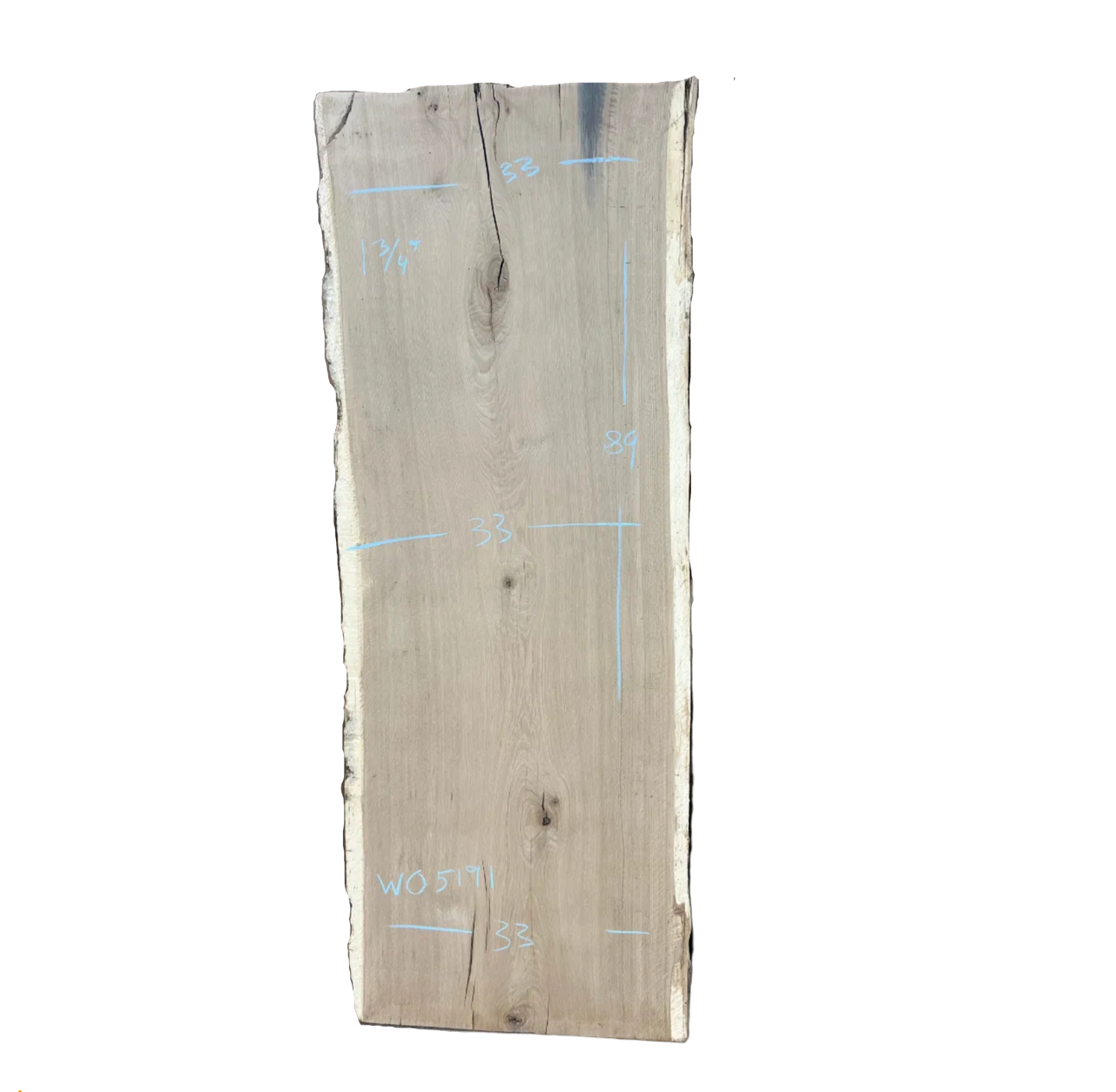 89" White Oak Slab