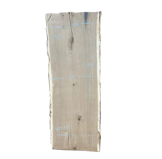 89" White Oak Slab