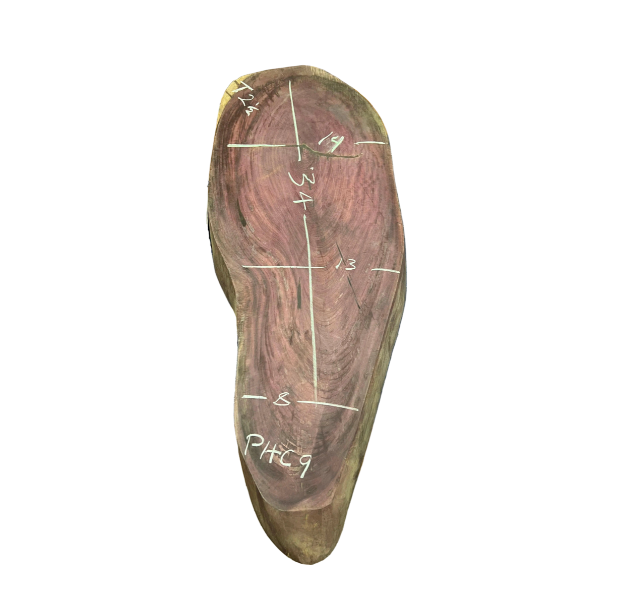 2.5" Thick Purple Heart Cross Cut Slab