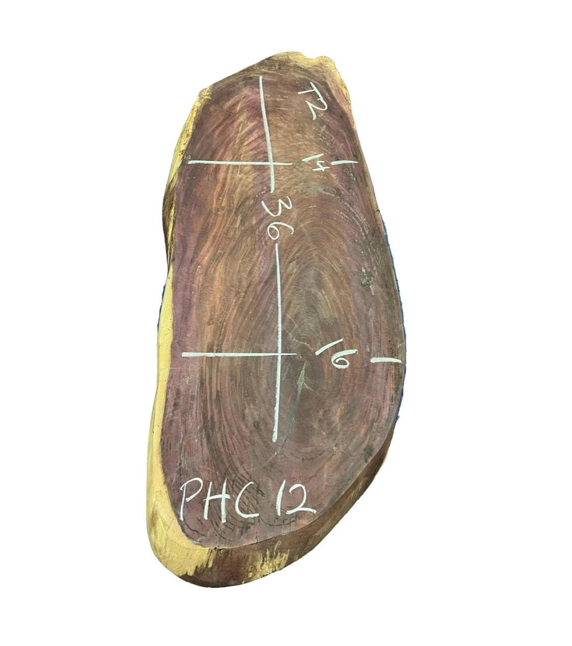 2" Thick Purple Heart Cross Cut Slab