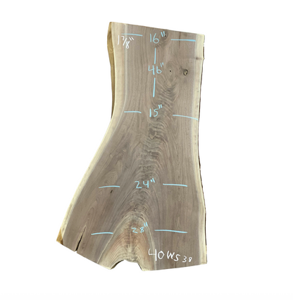 46" Black Walnut Slab