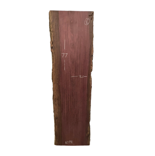 77" Purple Heart Exotic Wood Slab